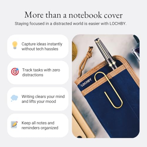 LOCHBY® Pocket Journal | Tomoe River 3.5" x 5.5" Notebook | Waxed Canvas | Ideal for Travelers & Daily Use, Fits Field Notes, Moleskine Cahier - color: Nautical, size: Pocket-size Zipper