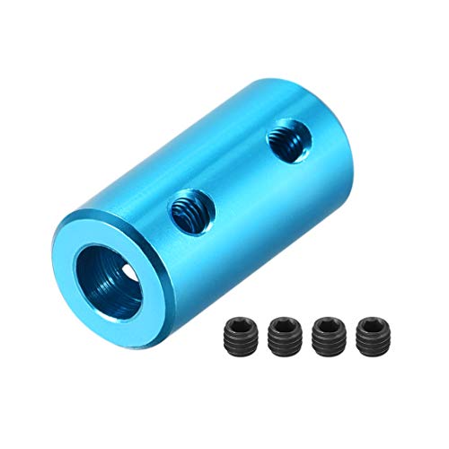 uxcell 2mm to 5mm Bore Rigid Coupling Set Screw L20XD10 Aluminum Alloy,Shaft Coupler Connector,Motor Accessories,Light Blue - size: 2mm to 5mm