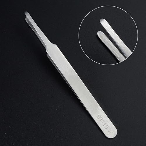 Precision Tweezers Set,Upgraded Stainless Steel of Craft Tweezers - Extra Fine,Angled,Blunt Tips for Electronics,Hobby, Industrial,Laboratory Work,Jewelry-Making,Model,Cooking