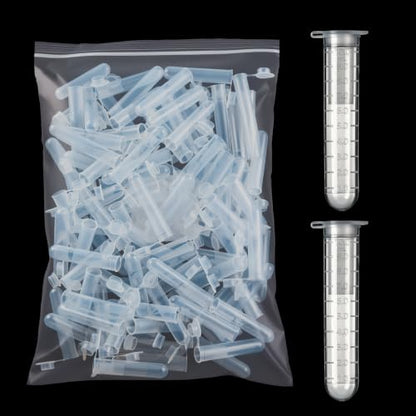 10ml Microcentrifuge Tubes 100PCS with Attached Lid Max.RCF 13000xg for Lab - size: 10ml