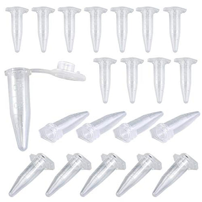 Twdrer 500 Pcs 0.5ml Plastic Centrifuge Tubes