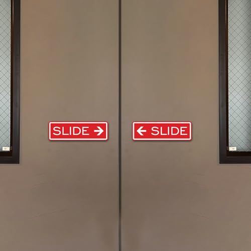 Classic Slide Door Sign - Blue - Small (1 Pack) - color: Blue, size: 4" x 1.25" - Small (1 Pack)