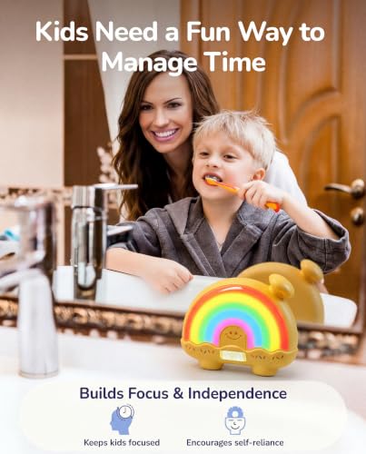 Timer Pal, Rainbow Visual Timer for Kids/Adults, 0-99 Minutes Light Timer - color: Yellow