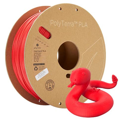 Polymaker Matte PLA Filament 1.75mm, 1kg, Lava Red - color: Matte Pla - 1.75mm Matte Lava Red (Hex Code: #Ed2f2e), size: 1kg