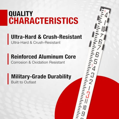 Aluminum Grade Rod, 16 ft, 5 Sections, 10ths Scale - size: 16FOOT 10TH