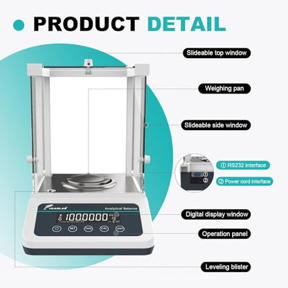 JOANLAB FA1204N Analytical Balance, 0.1mg Dual Calibration - size: 120