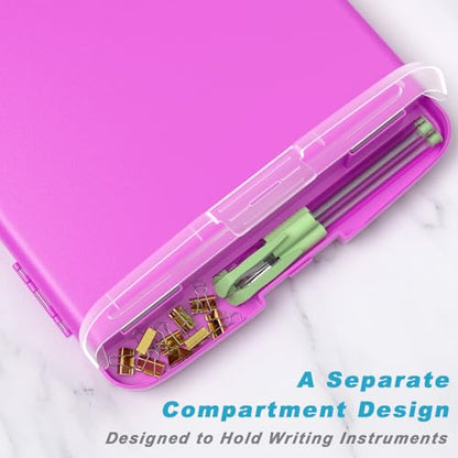 Rimilak Clipboard with Storage, 8.5 x 11 High Capacity Clip Board, Magenta - color: Magenta