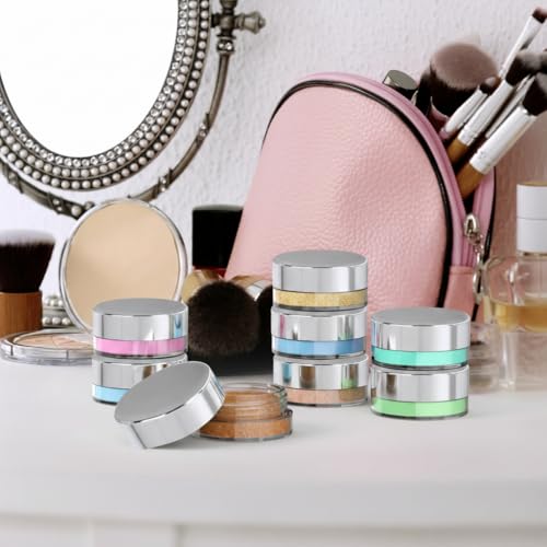 Sample Containers, Jar Lip Balm Container, Mini Jar with Lid 50 PK, Silver - color: Silver, size: 50 Pack