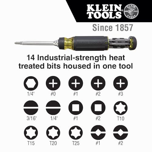 Klein Tools 32305 15-in-1 Multi-bit Ratcheting Screwdriver - size: 15-in-1, Standard