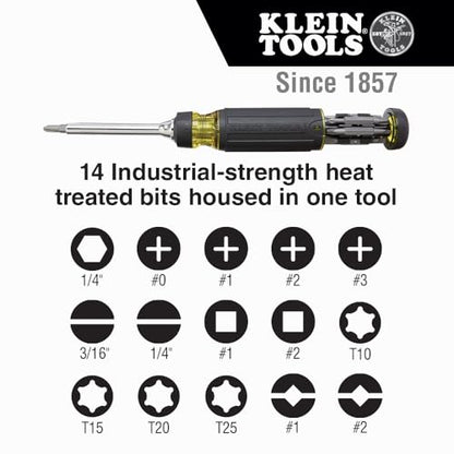 Klein Tools 32305 15-in-1 Multi-bit Ratcheting Screwdriver - size: 15-in-1, Standard