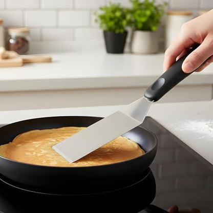10 Pieces Mini Metal Spatula Set, Small Serving Spatula, Stainless Steel Spatulas Set, Cutter and Serve Turner for Kitchen, Flipping or Cooking for Brownie, Cookie, Lasagna, Pancakes or Cake