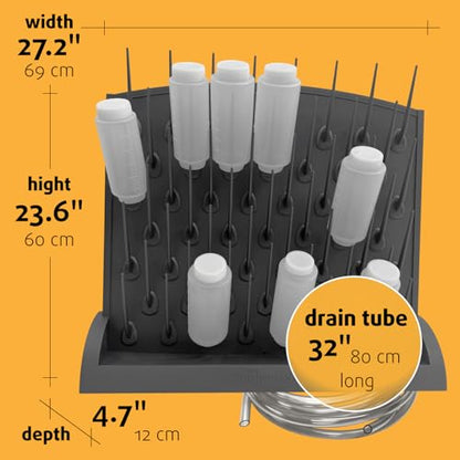 Bottle Drying Rack - Commercial 53-Peg Organizer - size: 53 Pegs