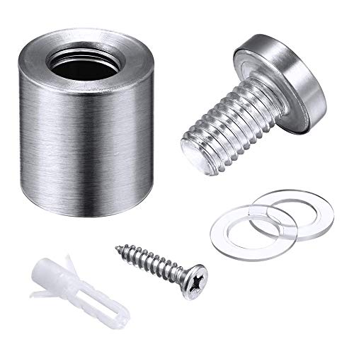 1x1Inch 16 Sets Standoff Screws Sign Stainless Steel Wall Mounting Hardware - size: 1" x 1"