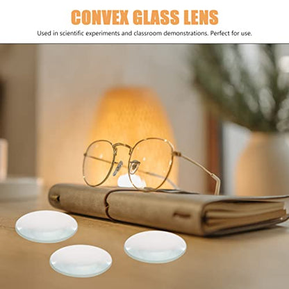 ULTECHNOVO Double Convex Lens 5 pcs 50mm 100mm Glass for Experiments