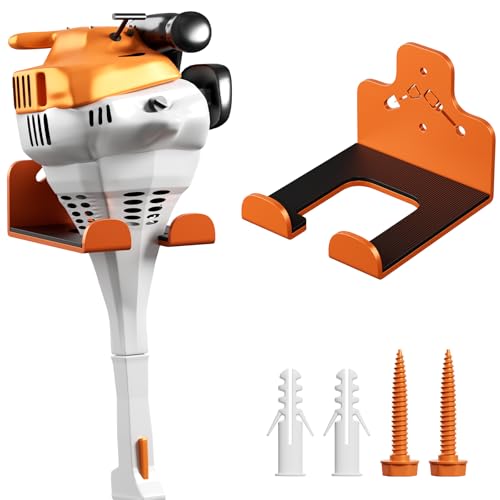 Garage Storage Trimmer Rack, Weed Whackers Holder Organizer, Orange, 1 Pack - color: Orange 1 Pack