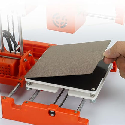 Double Sided Textured PEI Sheet, 120x120mm PEI Spring Steel Sheet Flexible Print Build Plate Removable Surface Platform with Magnetic Bed for Easythreed K7 K9