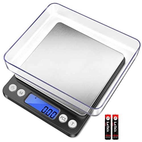 Fuzion Digital Gram Scale .01 Gram Accuracy, 500g Digital Jewelry Scale - color: Black