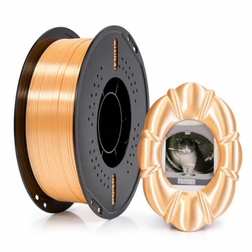 3D Printer Filament, PLA Filament Gloss Skin 1kg, Vacuum Sealed for FDM Printers, High Strength, Low Odor, Low Warping, Perfect for Functional Parts, Outdoor Gear, or Daily Organizers - color: Pla Gloss Skin