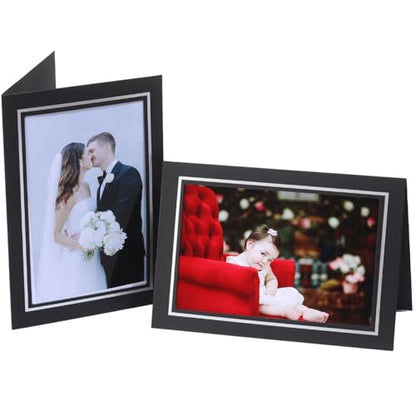 50 Sets Photo Frame Cards with Envelopes 4x6 Paper Picture Frames Bulk - color: Black, size: 4X6