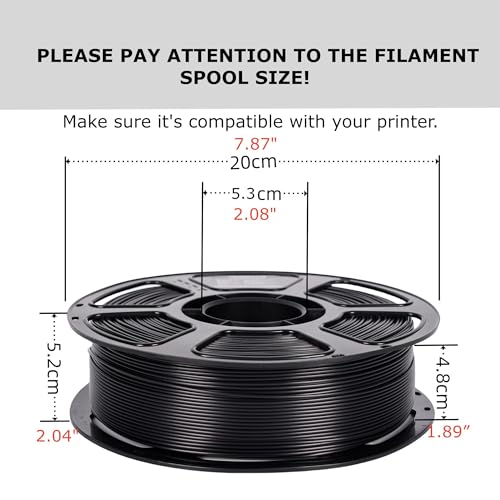 PLA Plus Filament 1.75mm Black 1KG (2.2lbs), Stronger and Durable - color: Plus Black