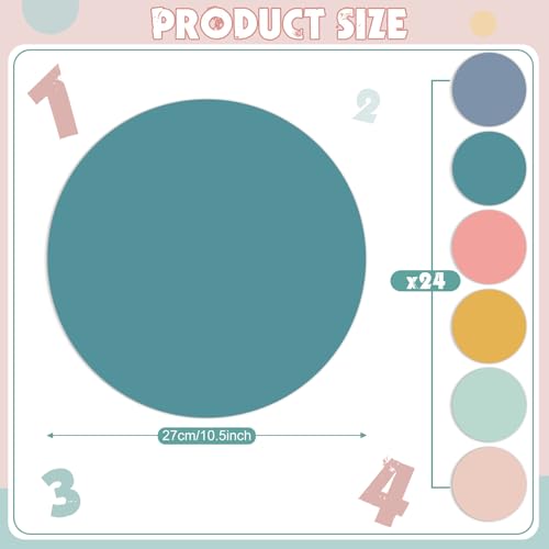 24 Pack Colorful Dry Erase Dots Circle Spot for Classroom, Fresh Colors - color: Fresh Colors