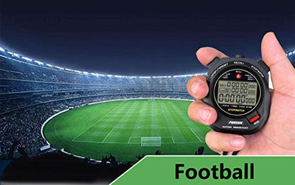 Sport Stopwatch Timer with 100X2laps Split Memory/0.001second Timing,Professional Recall Stop Watch Large Display Alarm Clock Multifunctional for Coach Referee Swimming Running Marathon Competition - color: 100 Lap-black