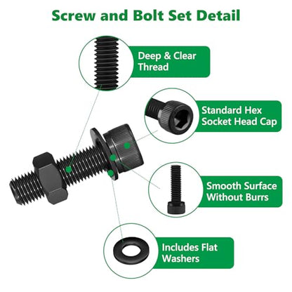 631PCS M3 Hex Socket Screw Assortment Kit, M3 x 6/8/10/12/16/20mm - size: M3 631pcs 3