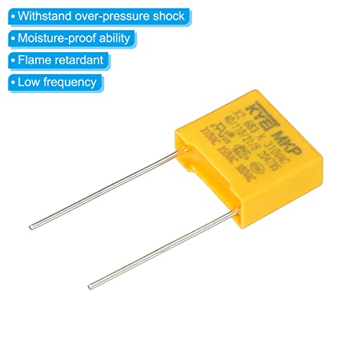PATIKIL Safety Capacitors, 10 Pack 0.068uF AC 310V 10mm Pin Pitch 13x11x5mm Polypropylene Film Capacitor Assortment Kit for DIY Electronic Products - style: 0.068 uF