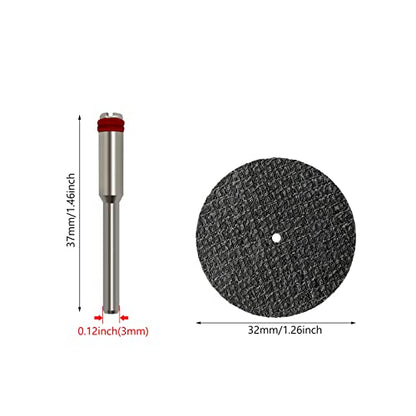 50pcs Rotary Tool Cut Off Wheels 1-1/4'' Fiberglass Reinforced Cutting Wheel Discs with 4Pcs Mandrels Rotary Tool Accessories for Cutting Metal, Wood, Stone - style: 1-1/4''
