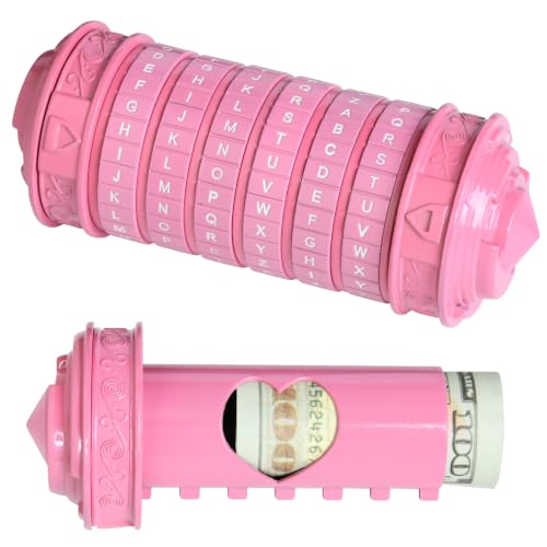 Cryptex Da Vinci Code Cryptex Lock Puzzle Boxes with Hidden Compartments - color: Pink