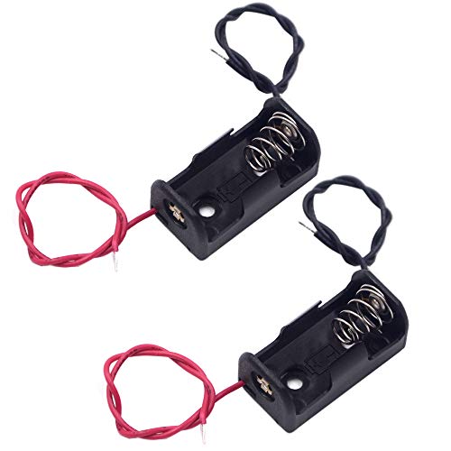 (Pack of 2 ER14250 Battery Holder, 1/2AA 3.6V Battery Holder with Leads Wires