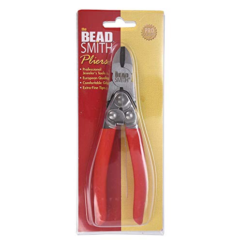The Beadsmith Heavy Duty Cutter – 6.5 inches (165mm) – Hardened Steel Blades – Red Comfort Grip Handle with Safety Lock – Tool for Jewelry Making, Electronics and Micro Mechanics - size: 6.5 inches