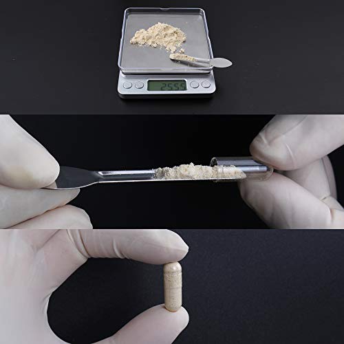 Capsule Filling Machine Spoons, Pill Filler Tools for All Sizes # 000-5 - color: #000 00 0 1 2 3 4 5