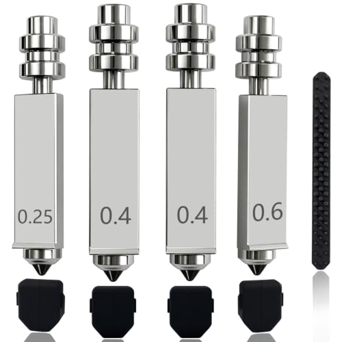 4PK Nozzle for Kobra X/Kobra 4 0.25/0.4/0.6MM Integrated Hotend - style: 4PK