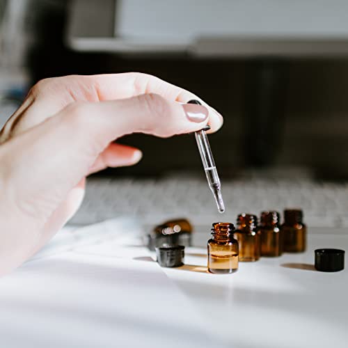 2ml Amber Small Glass Vials 100pcs with Screw Caps(100pcs) - color: Amber, size: 2ml 100pcs