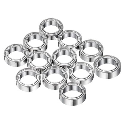 uxcell 12Pcs MR128ZZ Small Bearing, 8mm ID 12mm OD 3.5mm Width Double Shielded Deep Groove Ball Bearings for Electric Motor Skateboards 3D Printer, (ABEC 5) - size: MR128ZZ