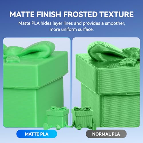 JAYO Matte PLA 3D Printer Filament Bundle 1.75mm, 250g, 8-Pack - color: 0.25kg*8 (Black + White + Blue + Red + Pink + Orange + Light Yellow + Olive Green)