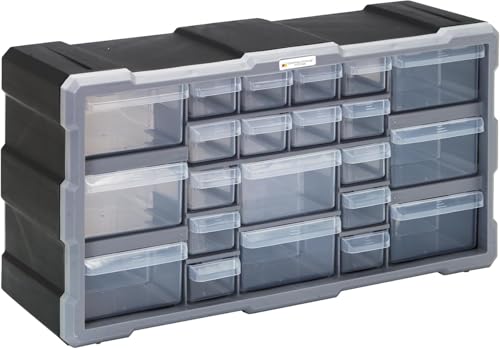 Quantum Storage Systems PDC-22BK 22 Drawers Cabinet Part Organizer 10" H x 20" W x 7" D - style: 22 Drawers