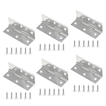 Piutouyar 6Pack 3 Inch Butt Hinge 304 Stainless Steel Mini Hinges - size: 3 Inch