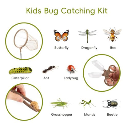 11Pcs Wooden Bug Catcher for Kids, Outdoor Toys for Kids Ages 4-8