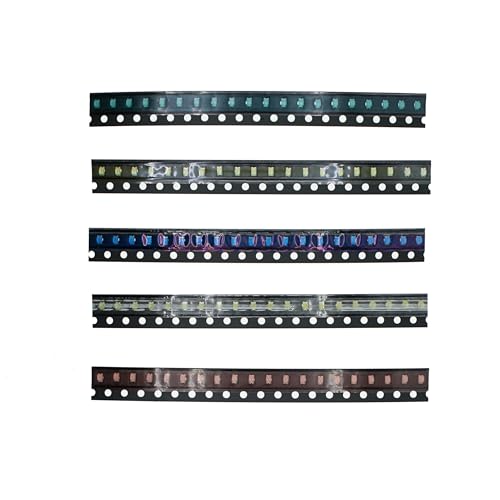 5 Colors x 20 Pcs =100pcs, 0805 SMD LED Diode Lights Chips Assorted Kits (Surface Mount) for PCB DC 20mA 20mA High Intensity Lighting Components Light Emitting Diodes - size: 0805