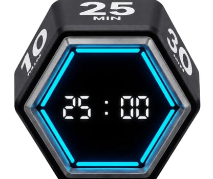 KADAMS Pomodoro Timer Cube, Visual Timer for Kids, Productivity Desk Timer - color: Black