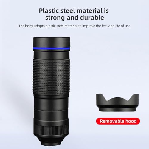Andoer 36X Telephoto Lens Kit with Mini Tripod, Phone Clip, Holder, Lens Bag, Cleaning Cloth for Hiking, Camping, Wildlife Observation, Moon, Sports, Game, Concert Watching, Gold - color: Gold