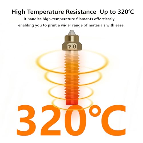 5PCS 0.4mm Nozzles for Centauri Carbon/2, 3D Printer Copper Alloy Hardened Steel Tip Hotend Nozzle Kit for Elegoo Centauri/Carbon/2/Carbon 2. - style: 0.4mm Nozzle
