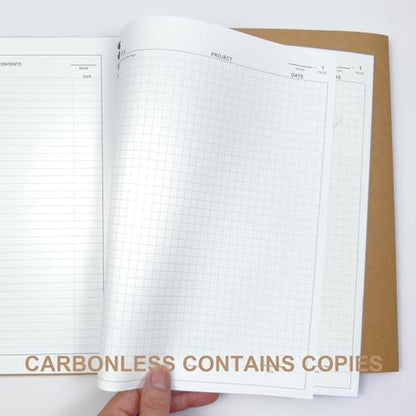 Carbonless Lab Notebook, 8.5x11 Inch 100 Sets Wire-O Bound - size: Carbonless 100 Sets