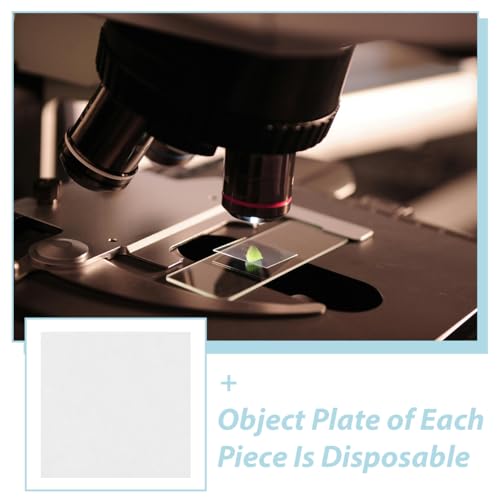 Luxshiny 100pcs Plastic Microscope Slides 22 * 22mm Transparent Plastic - size: 22X22mm