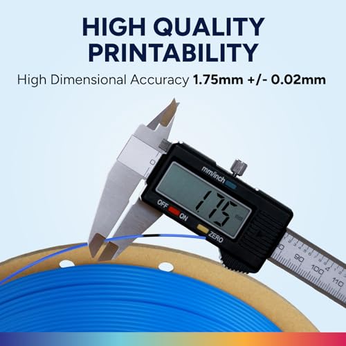 OVERTURE Easy PLA 1.75mm, Easy to Print Filament, 1kg Digital Blue - color: Easy Digital Blue