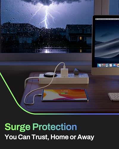 BN-LINK 8 Outlet Surge Protector with Mechanical Timer, 4FT Cord, 1875W/10A