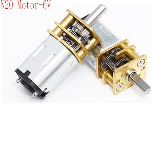 DC 6V 60RPM N20 Mini Reduction Gear Reduction Motor,GA12-N20 Mini Metal Gear Box Gear Motor 3mm Axis Robot Wheels DIY RC Toys - (3 Pcs)