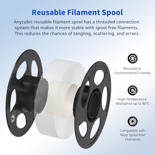 ANYCUBIC 3D Printer Filament PLA Bundle 4KG, Texture Grey+White - color: 4*1kg Pla (Texture Grey & White)